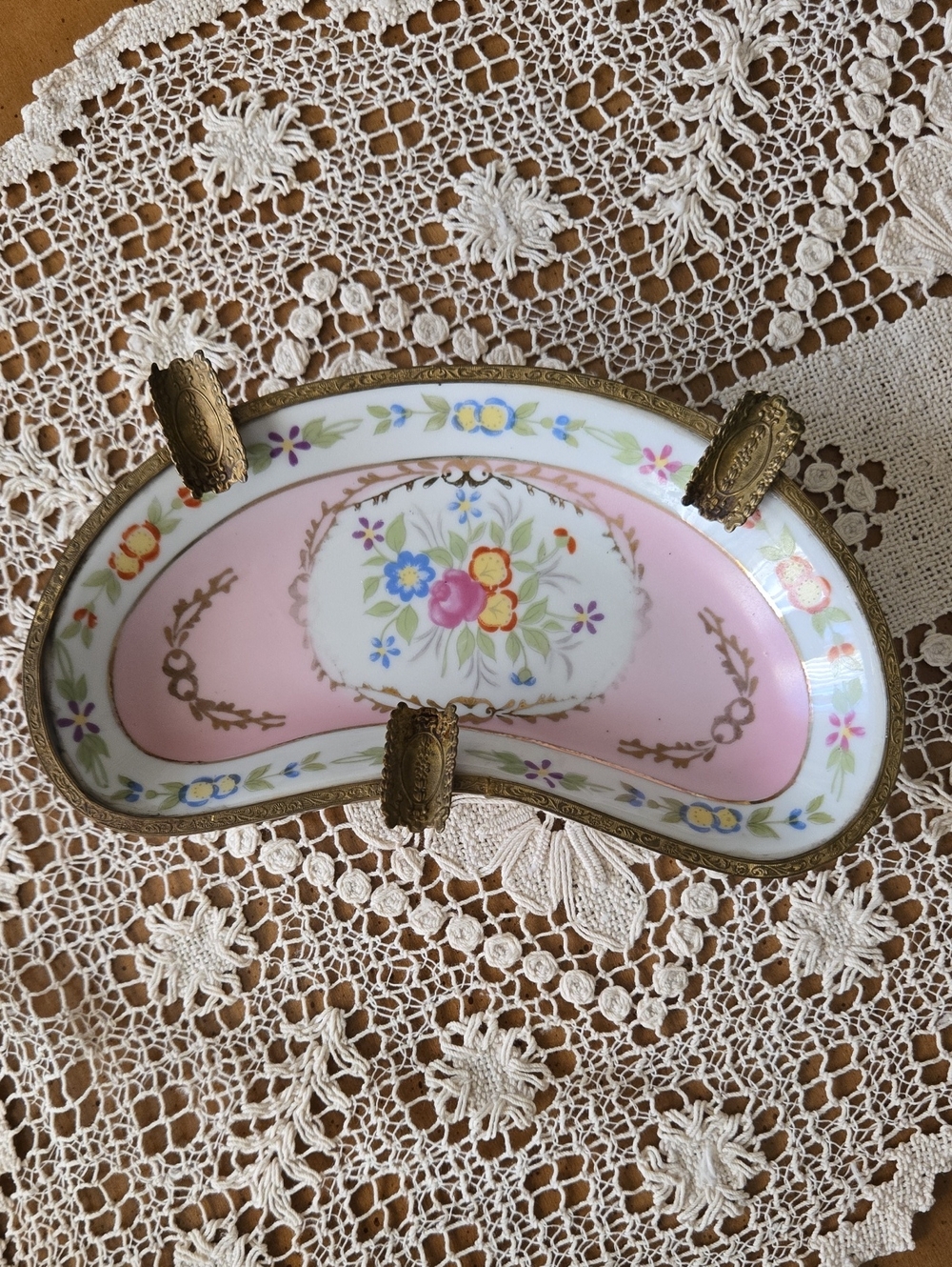 Antique Meissen Porcelain Ashtray Vanity Tray Trinket Dish